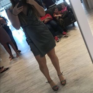 Smoky grey formal dress